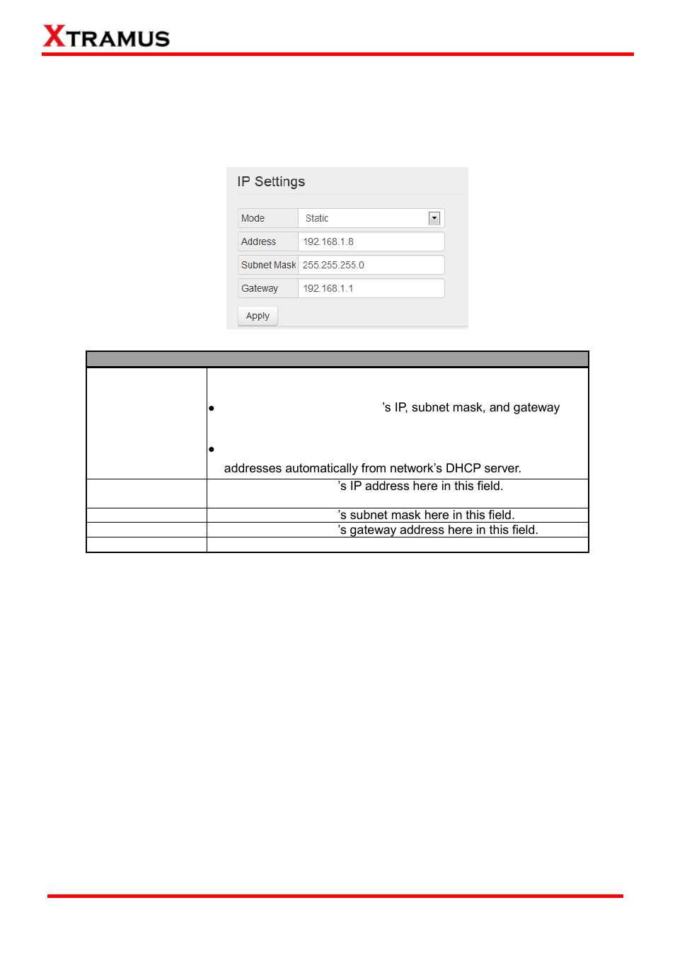Ip settings | Xtramus NuPOE-M16EL V1.1 User Manual | Page 25 / 34