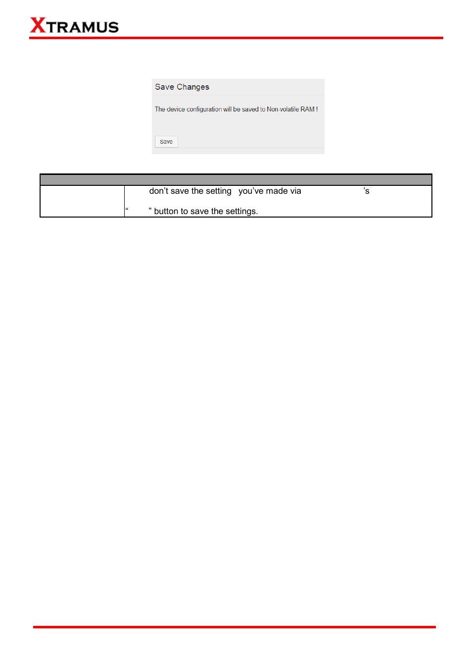 Save changes | Xtramus NuPOE-M16EL V1.1 User Manual | Page 32 / 34