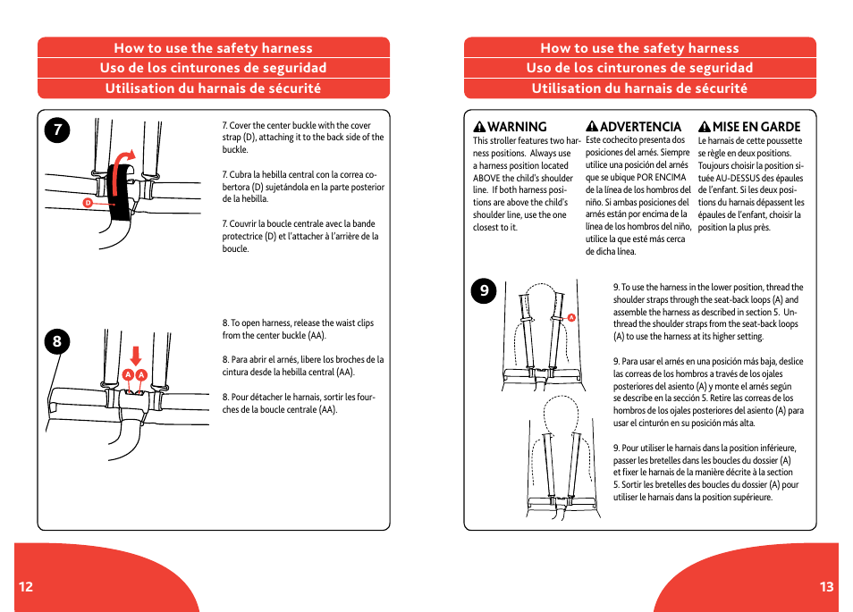 Chicco Trevi Child's Stroller IS0028NAFTA User Manual | Page 7 / 17