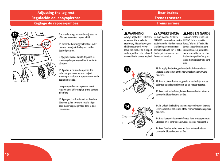 Chicco Trevi Child's Stroller IS0028NAFTA User Manual | Page 9 / 17
