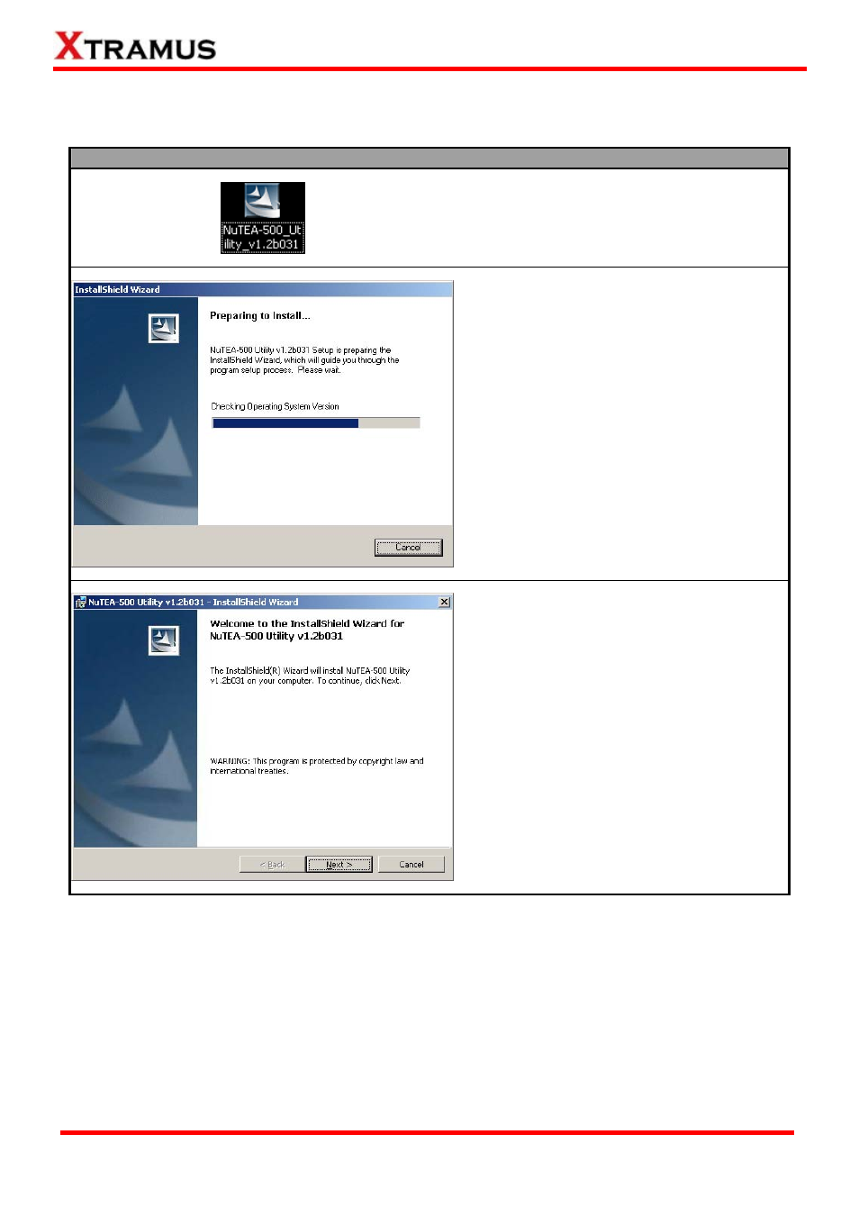 Installing/uninstalling nutea-551 | Xtramus NuTEA-551 V1.2 User Manual | Page 21 / 45