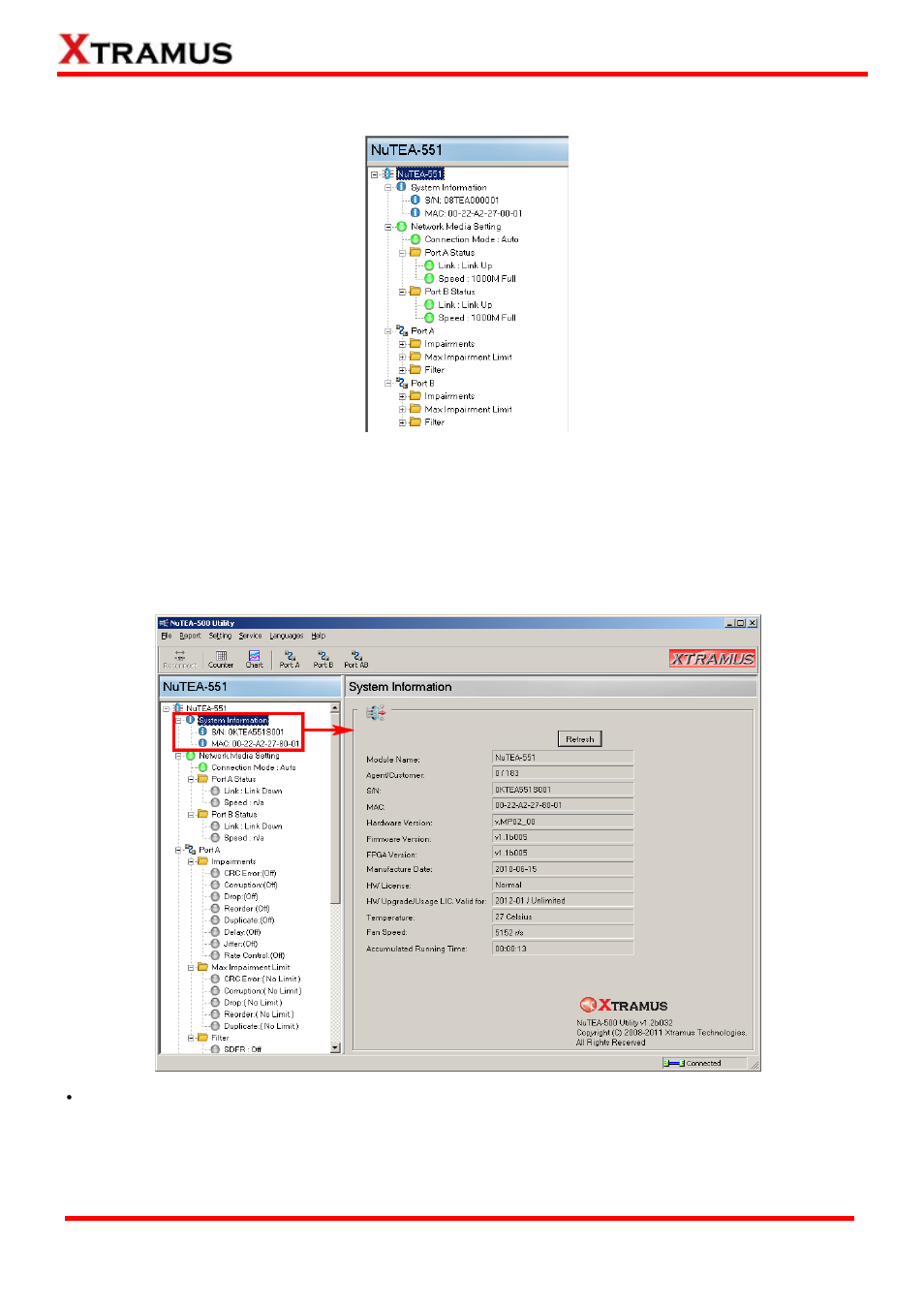 3 nutea-551 function – info/setting select list | Xtramus NuTEA-551 V1.2 User Manual | Page 35 / 45