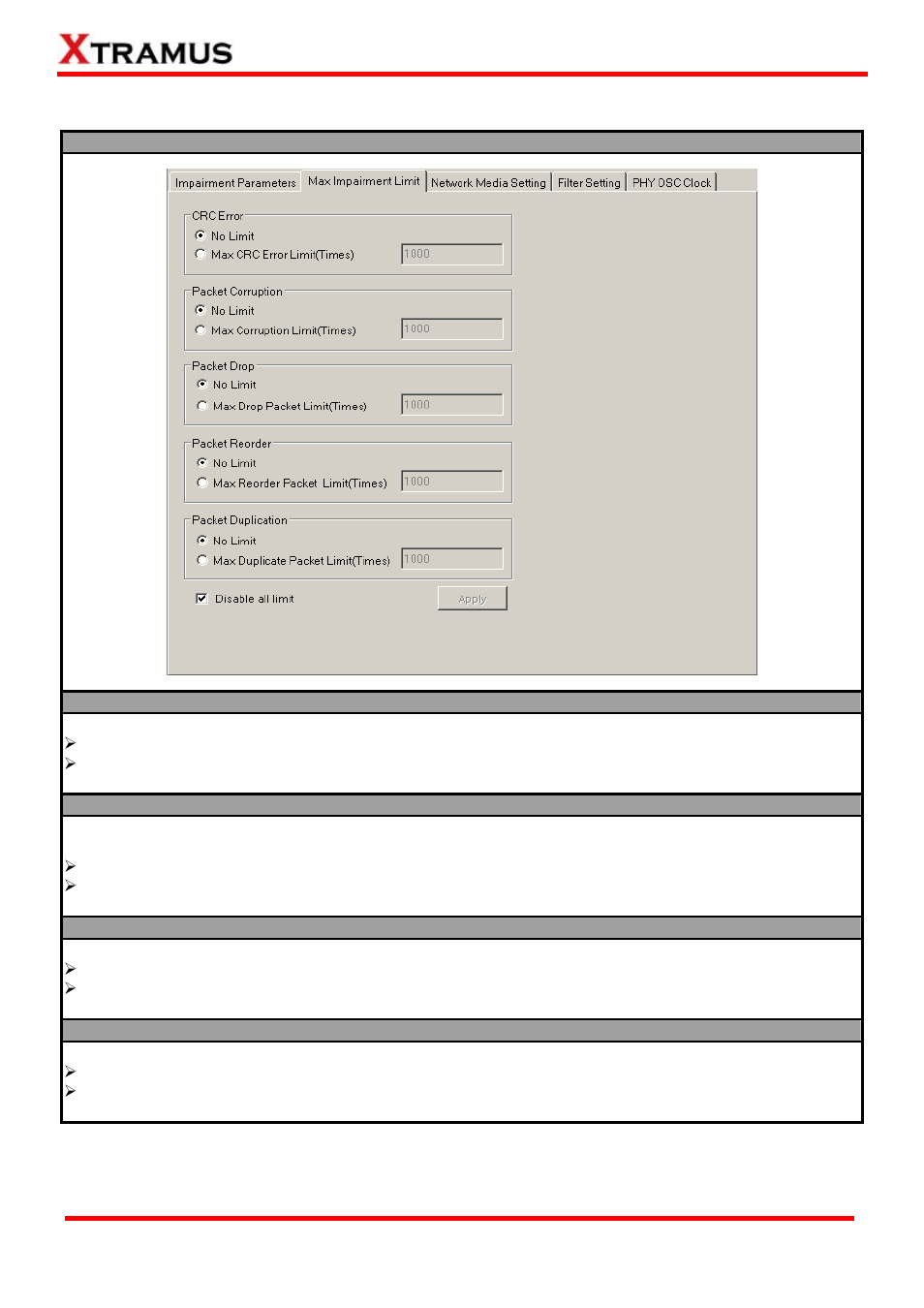 Max impairment limit | Xtramus NuTEA-551 V1.2 User Manual | Page 39 / 45