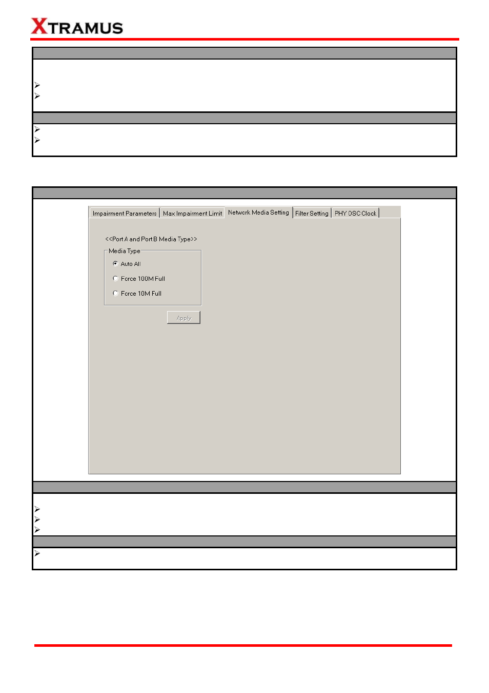 Network media setting | Xtramus NuTEA-551 V1.2 User Manual | Page 40 / 45