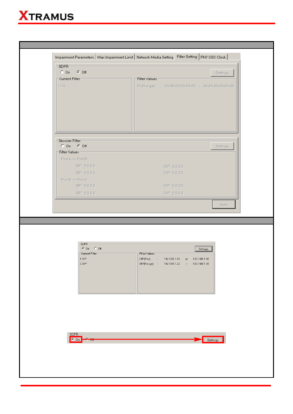 Filter setting | Xtramus NuTEA-551 V1.2 User Manual | Page 41 / 45