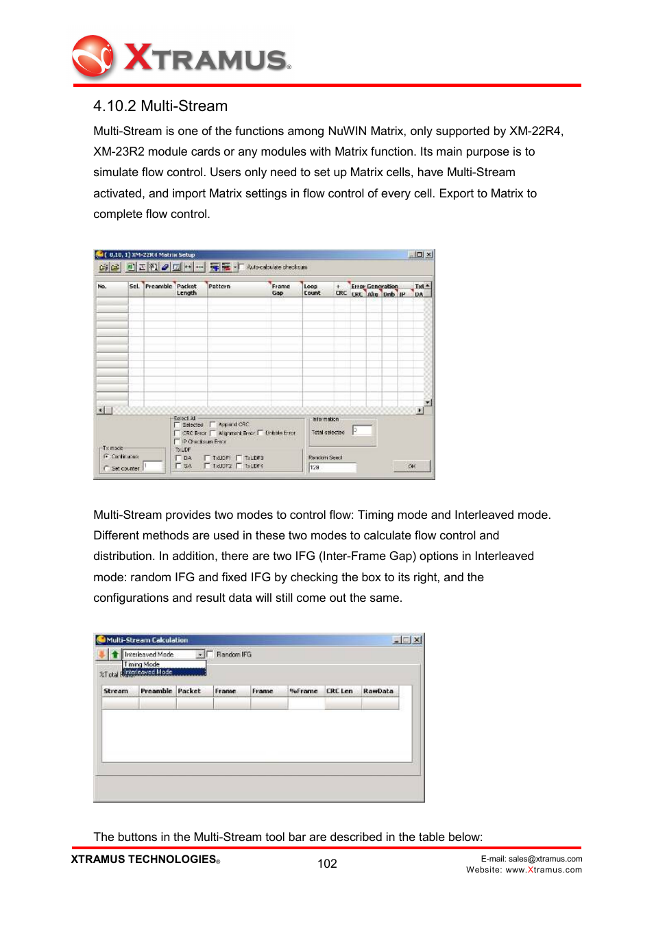 2 multi-stream | Xtramus NuWIN V1.1 User Manual | Page 107 / 171