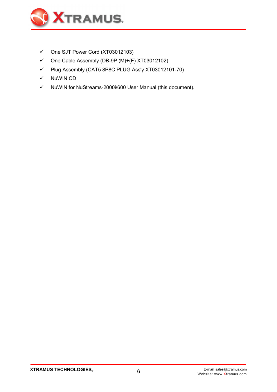 Xtramus NuWIN V1.1 User Manual | Page 11 / 171