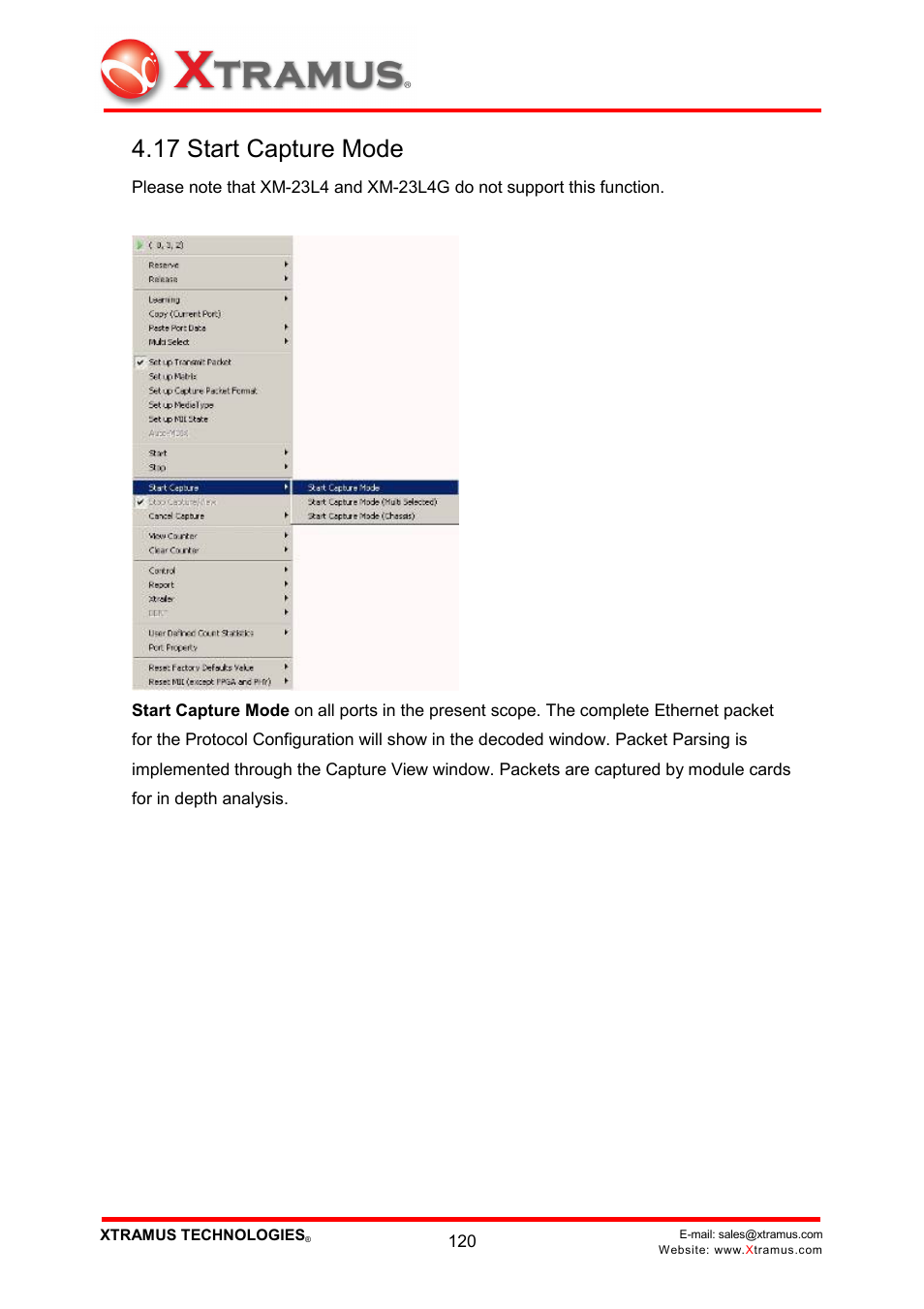 17 start capture mode | Xtramus NuWIN V1.1 User Manual | Page 125 / 171