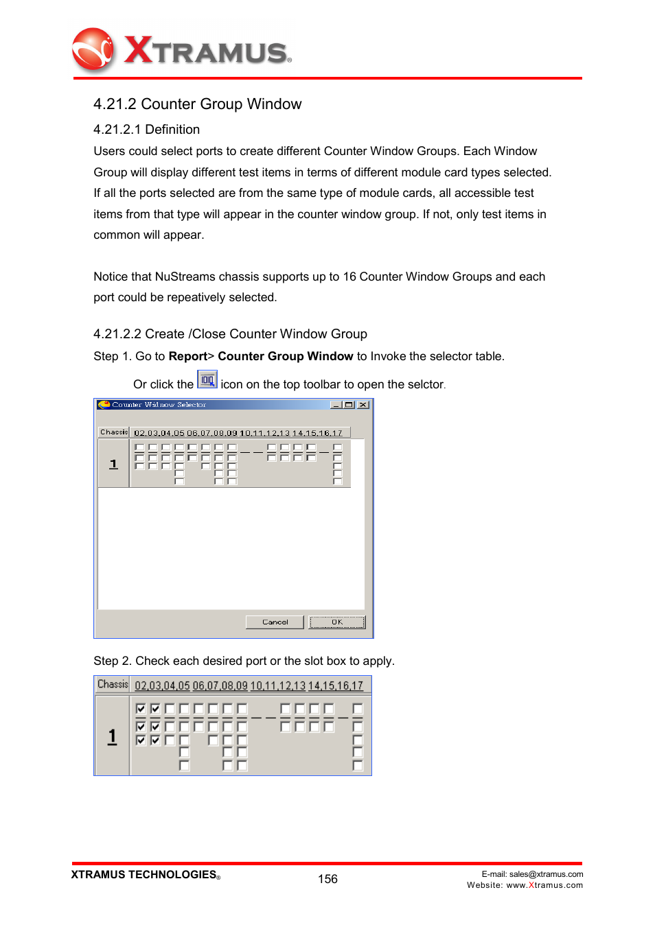 2 counter group window | Xtramus NuWIN V1.1 User Manual | Page 161 / 171