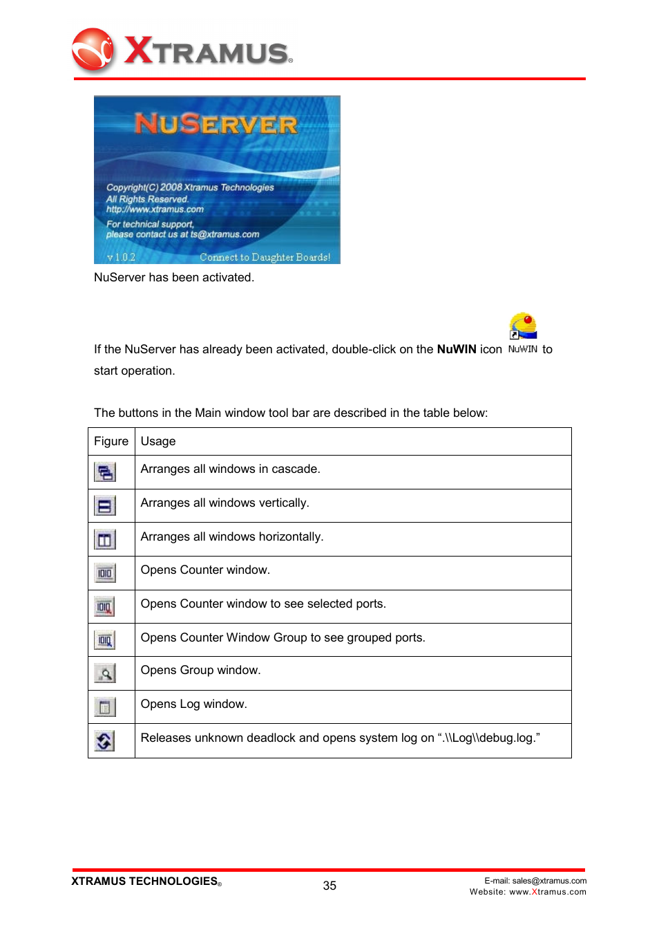 Xtramus NuWIN V1.1 User Manual | Page 40 / 171