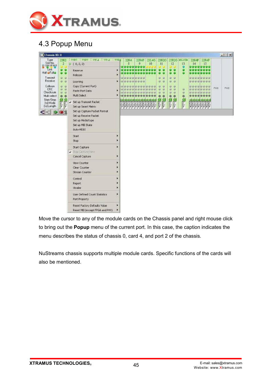 3 popup menu | Xtramus NuWIN V1.1 User Manual | Page 50 / 171