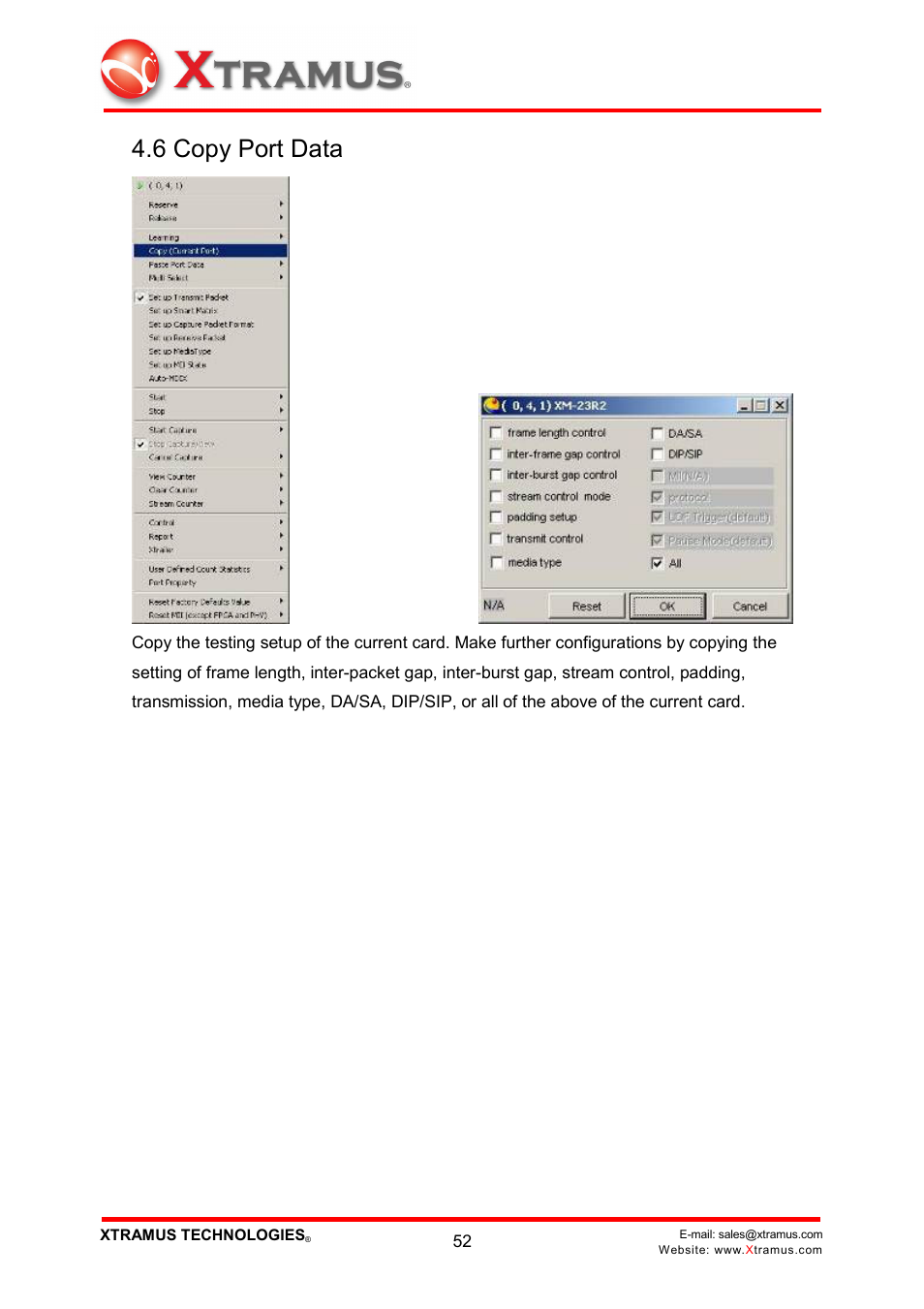 6 copy port data | Xtramus NuWIN V1.1 User Manual | Page 57 / 171