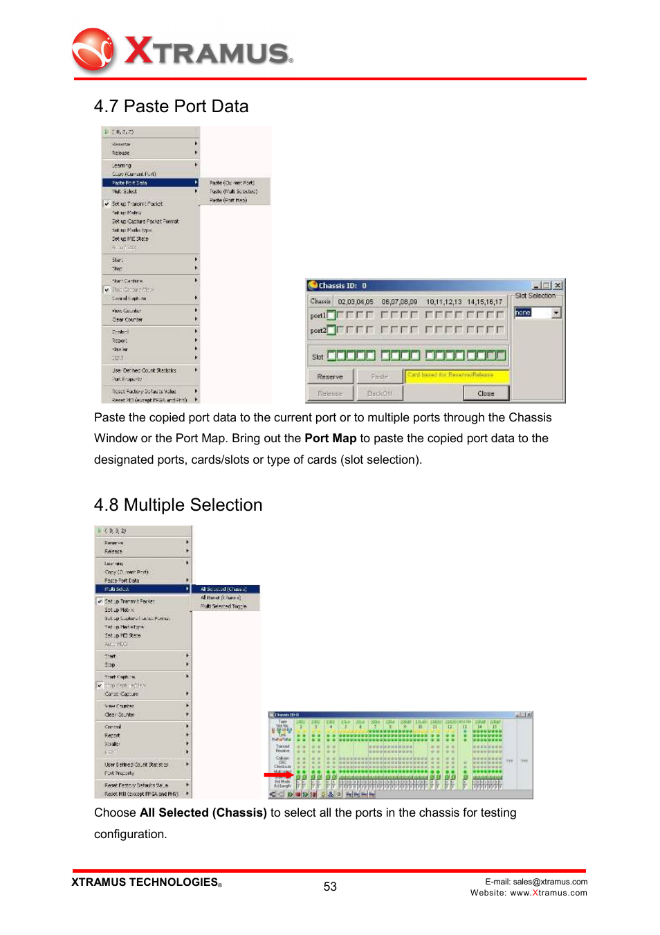 7 paste port data, 8 multiple selection | Xtramus NuWIN V1.1 User Manual | Page 58 / 171