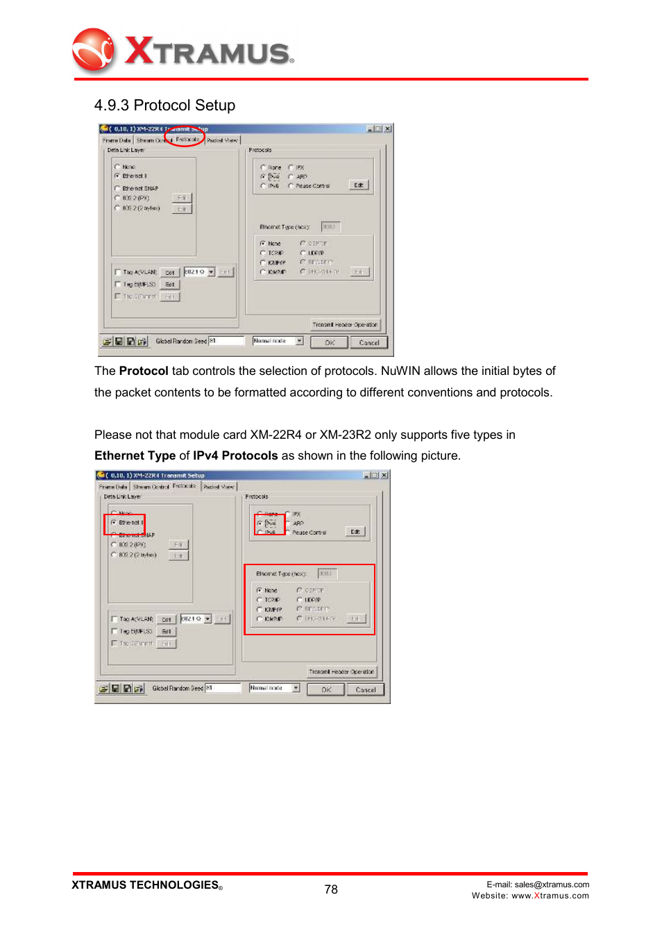 3 protocol setup | Xtramus NuWIN V1.1 User Manual | Page 83 / 171