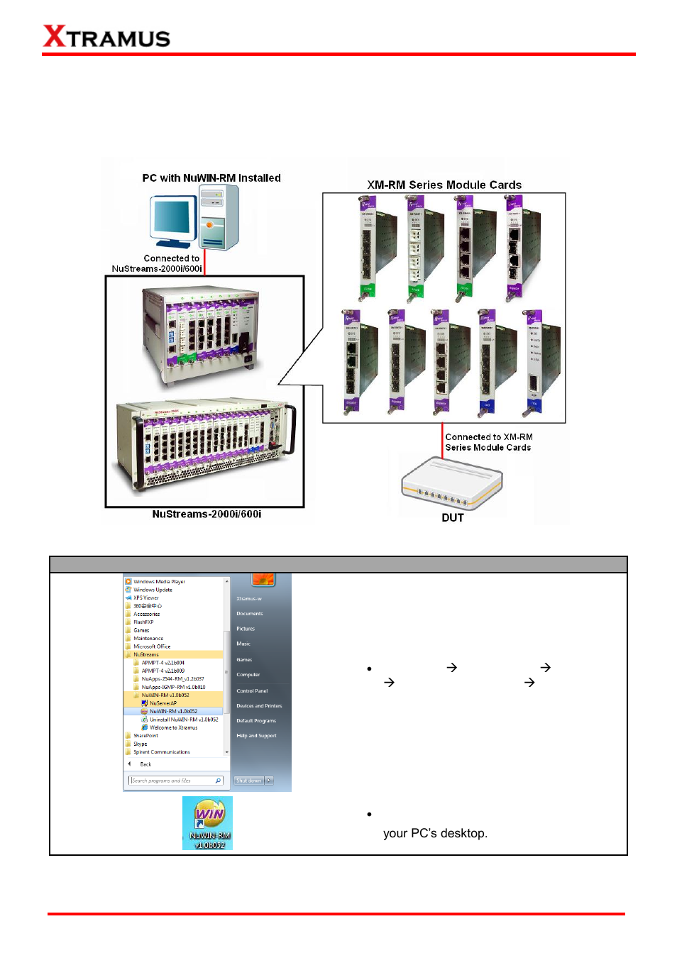 Nuwin-rm function overview, Starting nuwin-rm | Xtramus NuWIN-RM V1.4 User Manual | Page 12 / 111