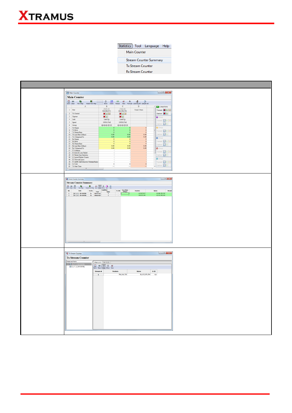 Statistics | Xtramus NuWIN-RM V1.4 User Manual | Page 23 / 111