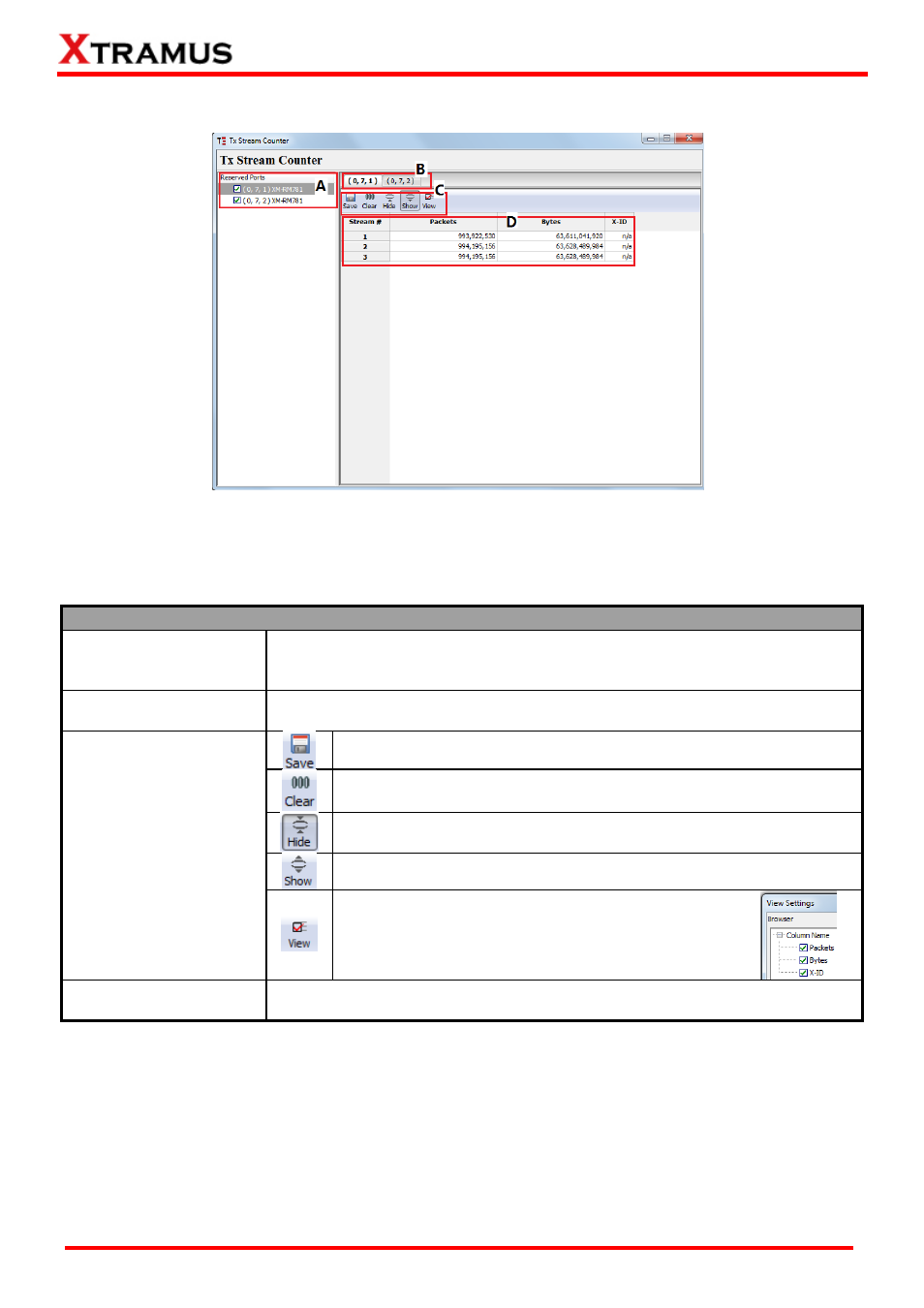 Tx sc/tx stream counter | Xtramus NuWIN-RM V1.4 User Manual | Page 71 / 111