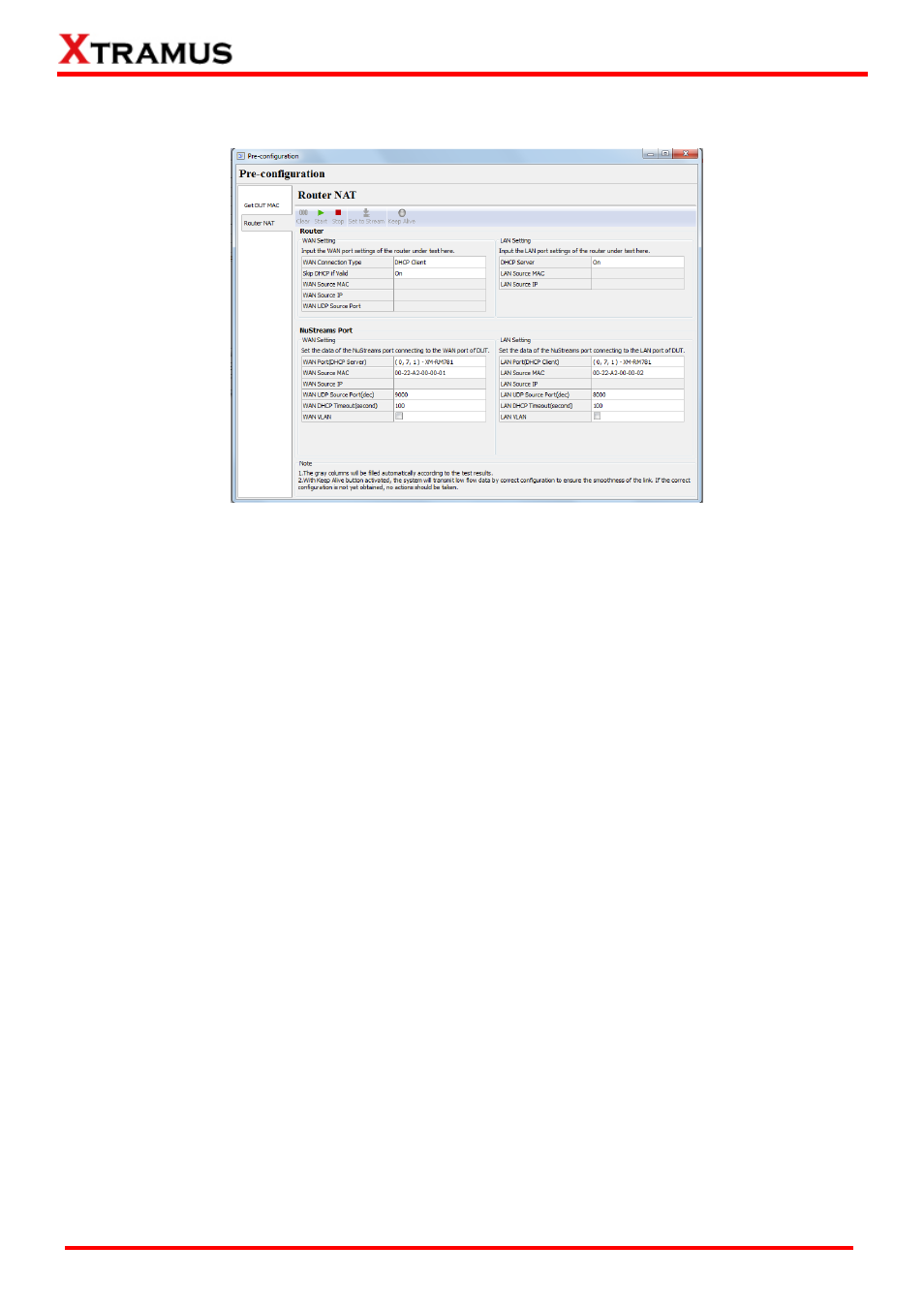 Pre-configuration | Xtramus NuWIN-RM V1.4 User Manual | Page 86 / 111