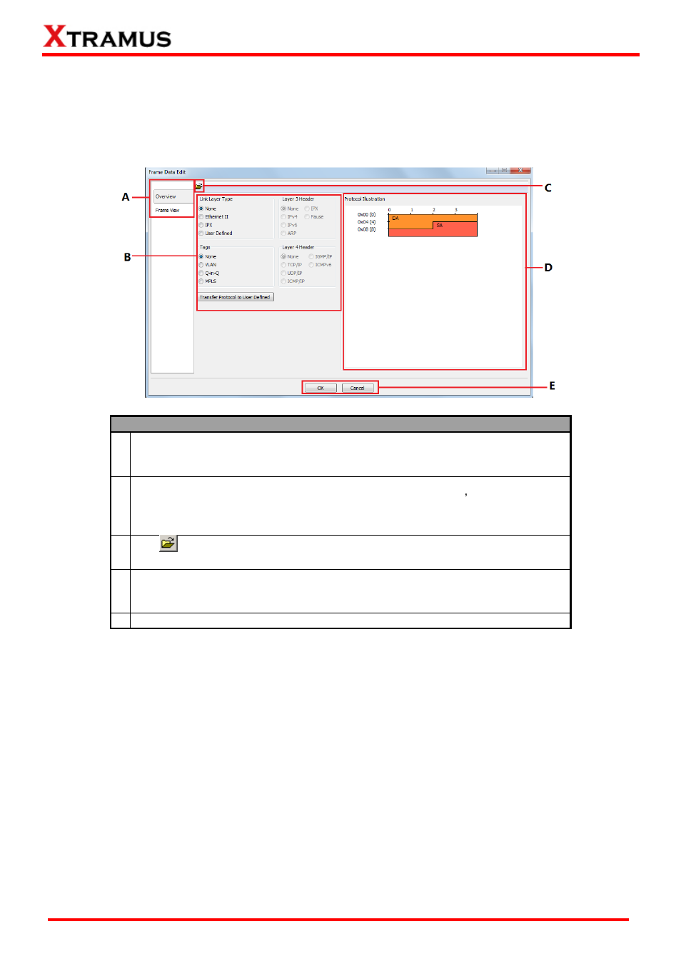 Editing protocol with frame data edit window | Xtramus NuWIN-RM V1.4 User Manual | Page 99 / 111