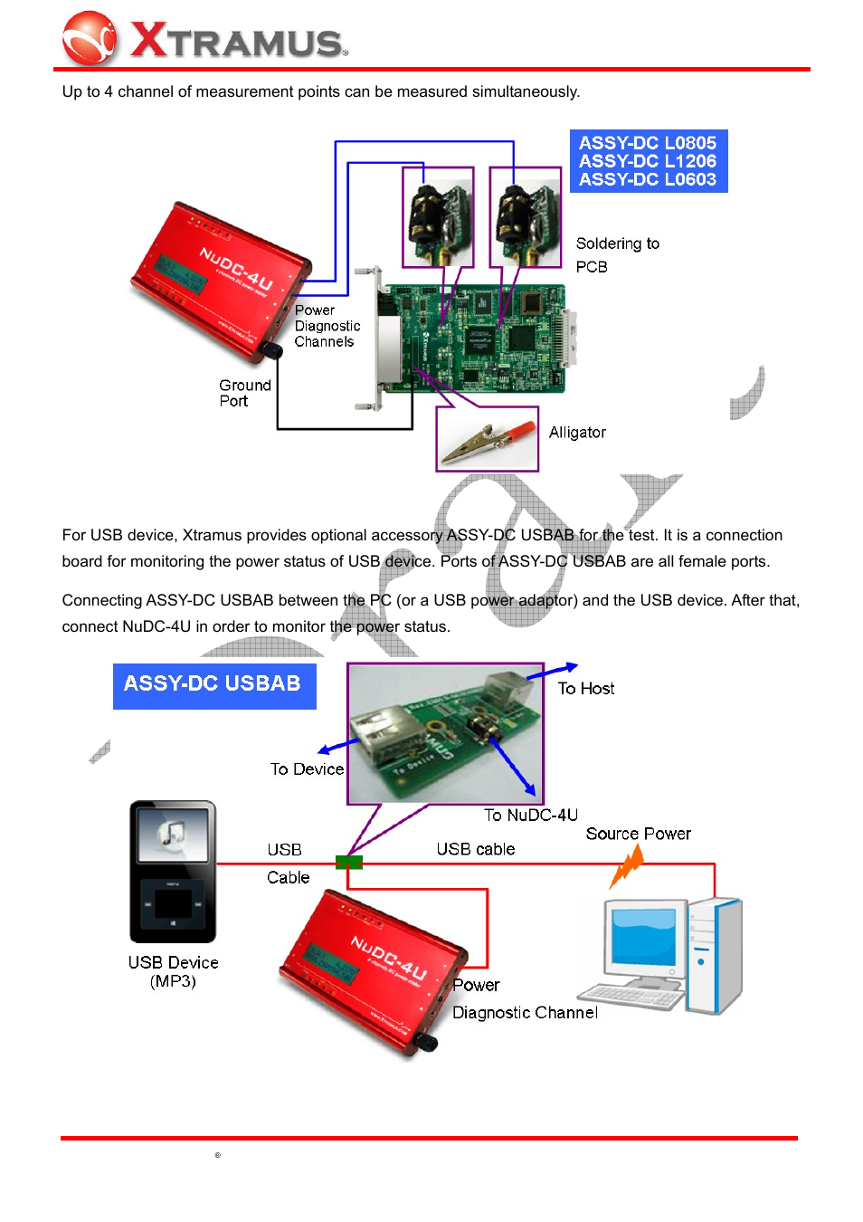 Connecting nudc-4u with usb device | Xtramus NuDC-4U V2.1 User Manual | Page 10 / 37