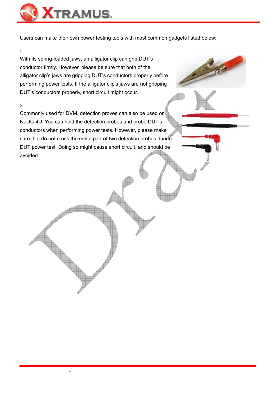 Other testing gadgets | Xtramus NuDC-4U V2.1 User Manual | Page 14 / 37