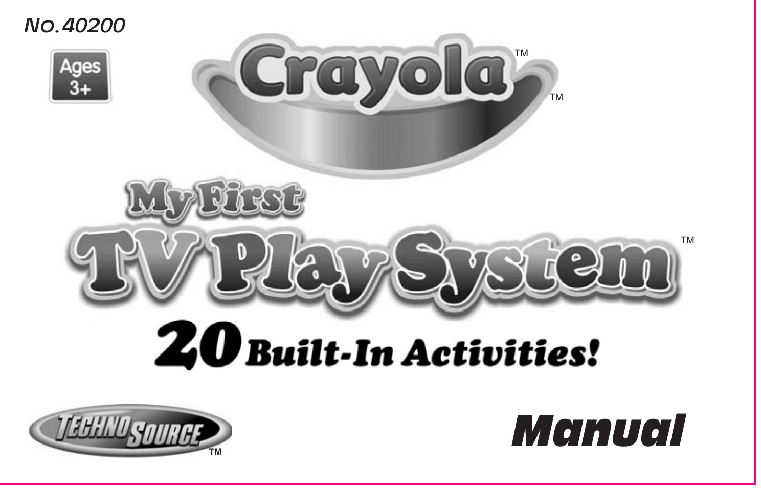 Crayola My First TV Play System User Manual | 20 pages