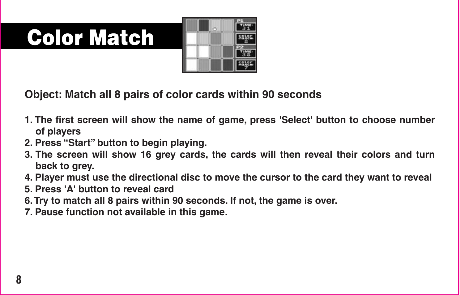 Color match | Crayola My First TV Play System User Manual | Page 10 / 20