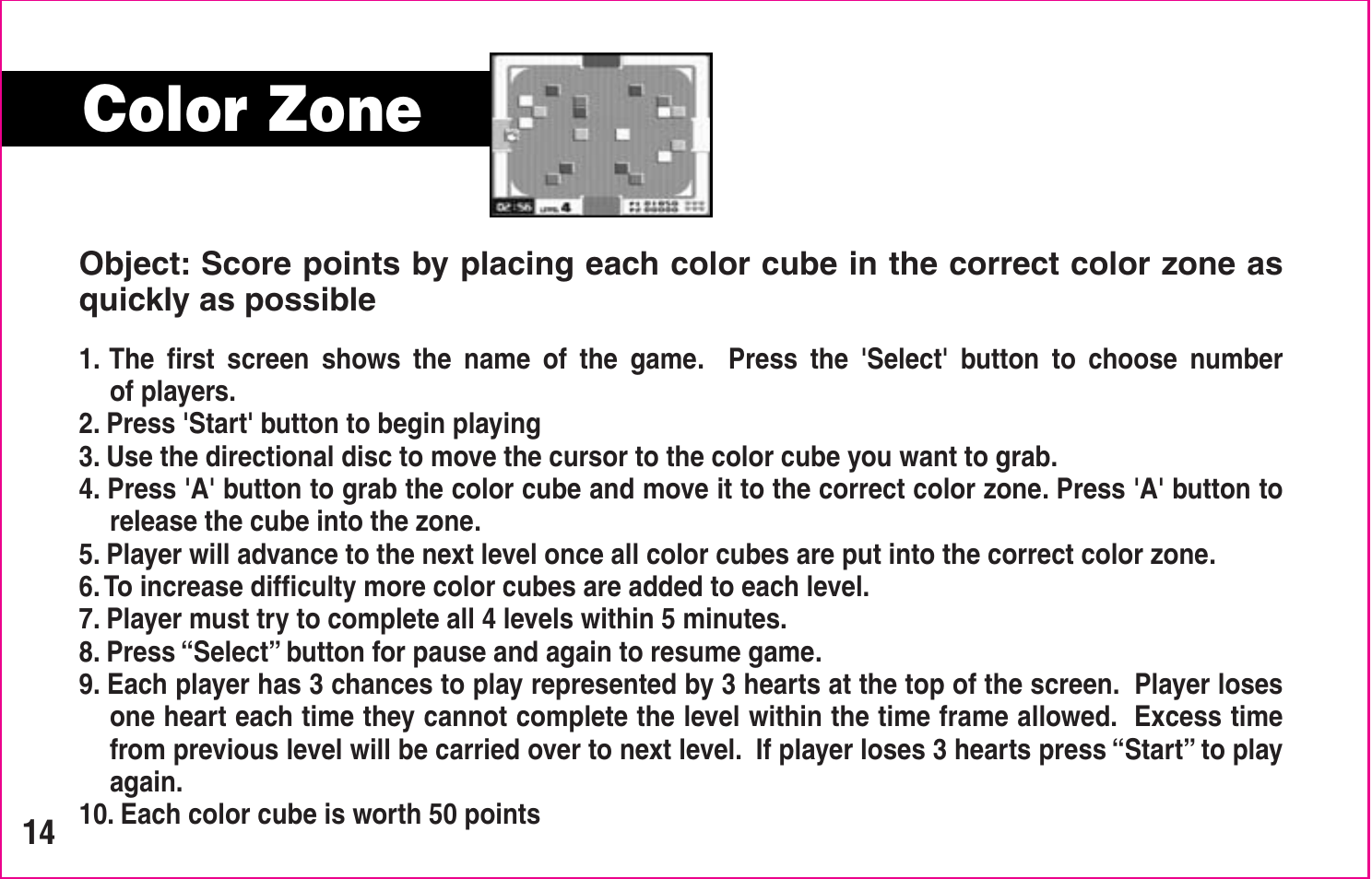 Color zone | Crayola My First TV Play System User Manual | Page 16 / 20