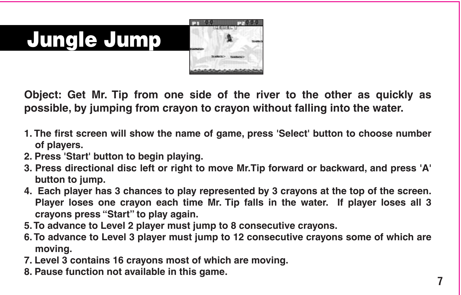 Jungle jump | Crayola My First TV Play System User Manual | Page 9 / 20