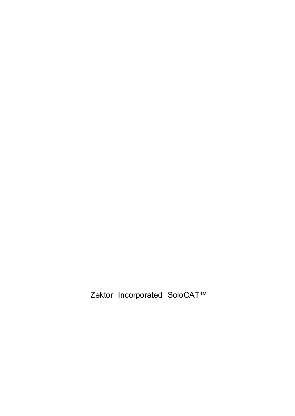 Zektor SoloCAT™ HD User Manual | Page 12 / 13