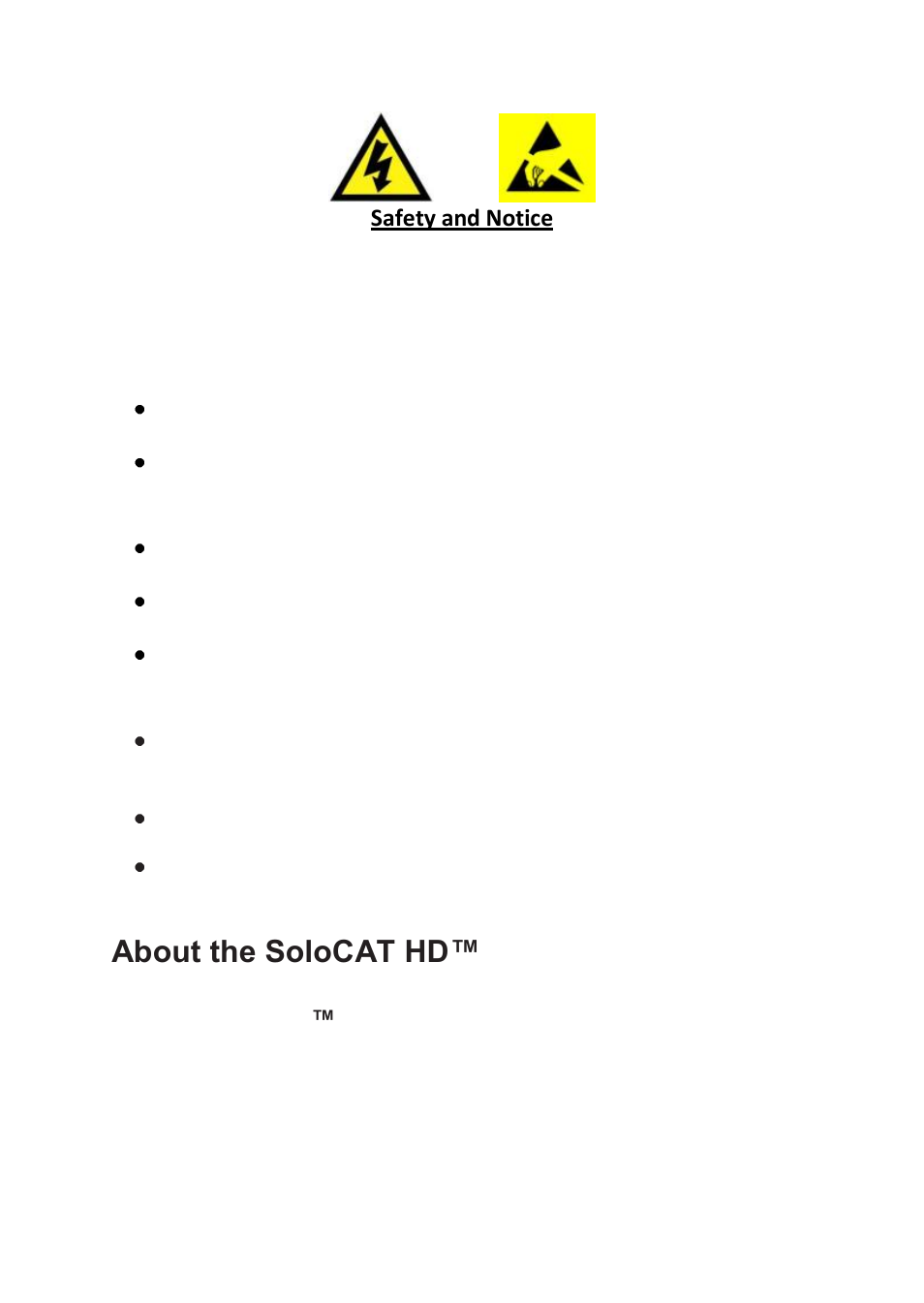 About the solocat hd | Zektor SoloCAT™ HD User Manual | Page 3 / 13