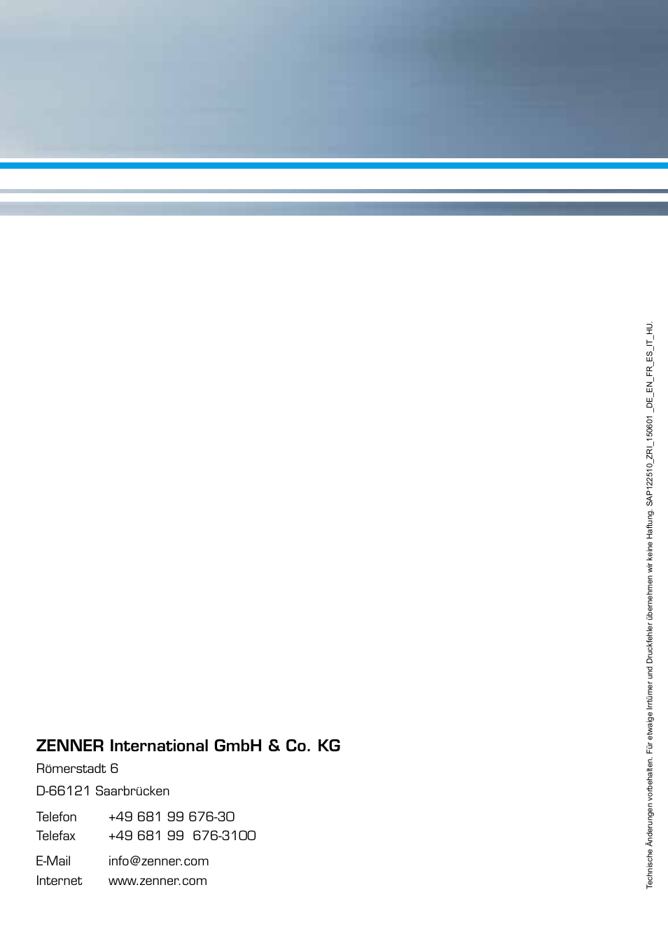 Zenner international gmbh & co. kg | ZENNER SINGLE-JET METERS User Manual | Page 8 / 8