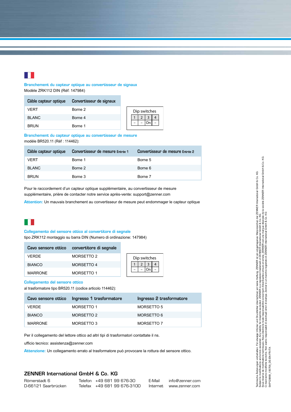 Zenner international gmbh & co. kg | ZENNER WOLTMAN METERS User Manual | Page 4 / 4