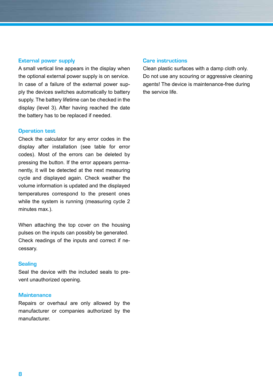ZENNER MULTIDATA WR3 User Manual | Page 8 / 12