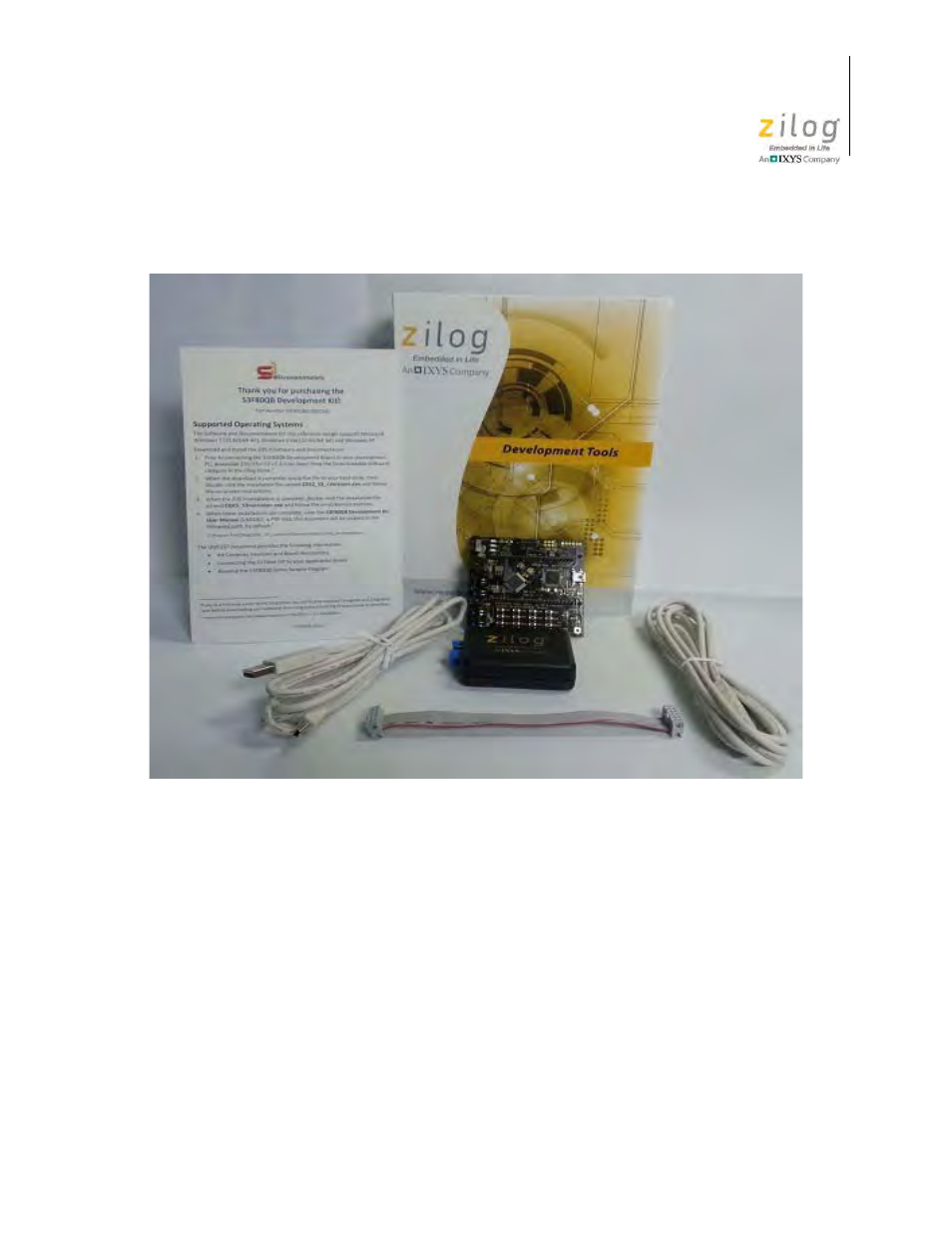 Kit contents | Zilog S3F80QB User Manual | Page 5 / 29