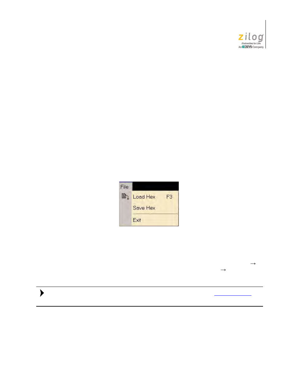 Understanding the ocd menu functions, File menu, Figure 9 | The ocd’s file menu | Zilog Z51F0811 User Manual | Page 20 / 96