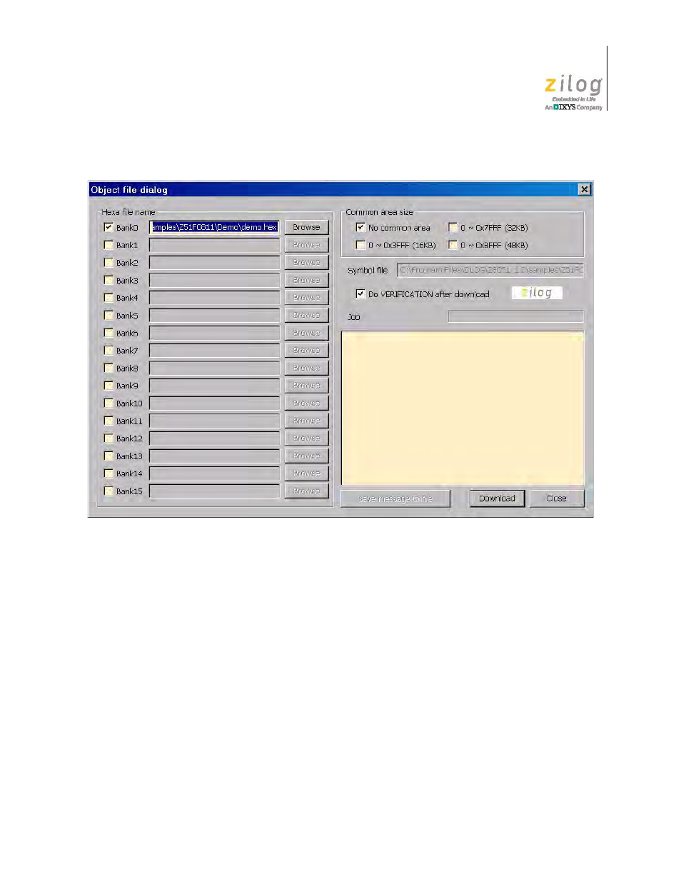 Figure 10. object file dialog | Zilog Z51F0811 User Manual | Page 21 / 96