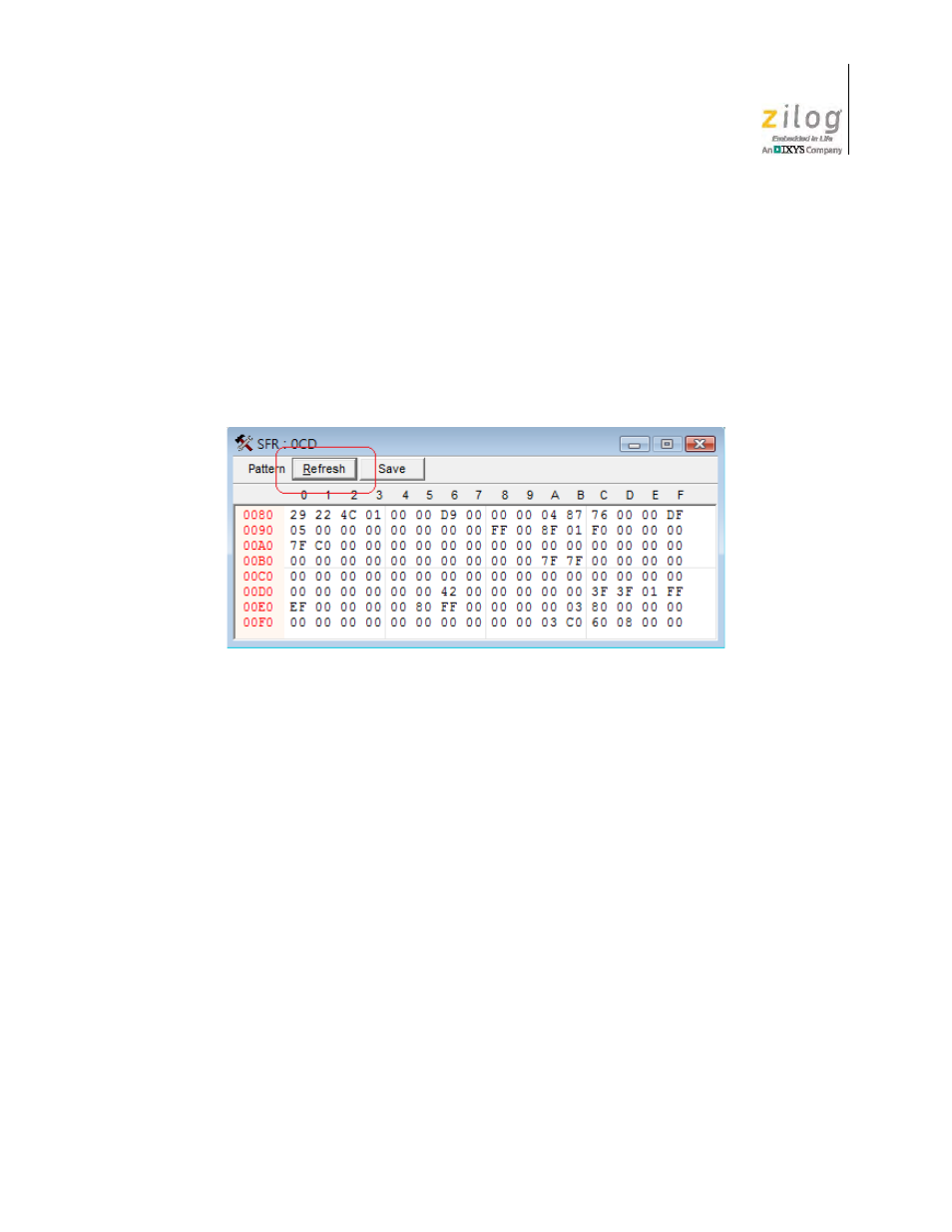 Watch global window, Figure 59. using the sfrdump function, #3 of 3 | Zilog Z51F0811 User Manual | Page 60 / 96
