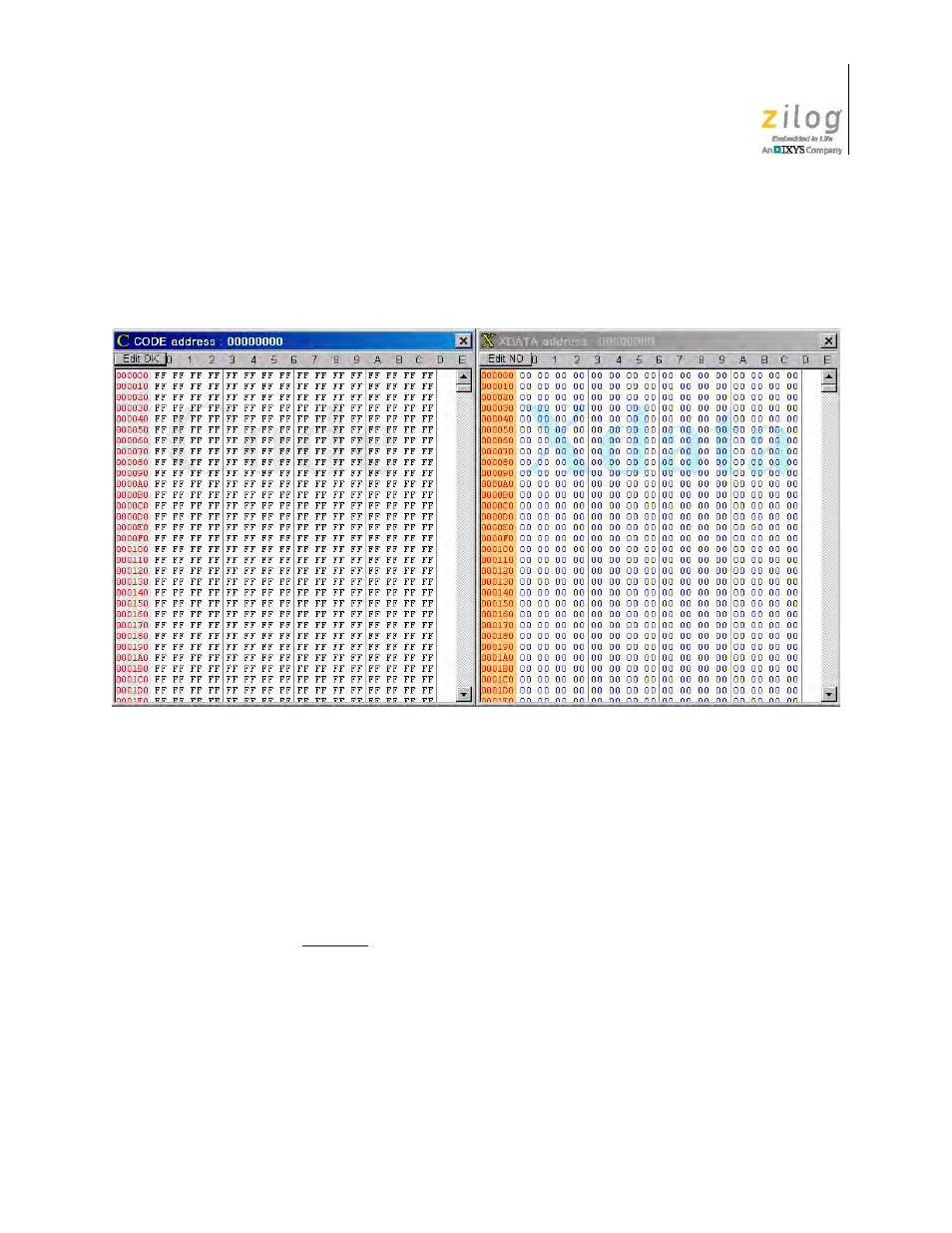 Child windows, Figure 89. tiled child windows | Zilog Z51F0811 User Manual | Page 87 / 96