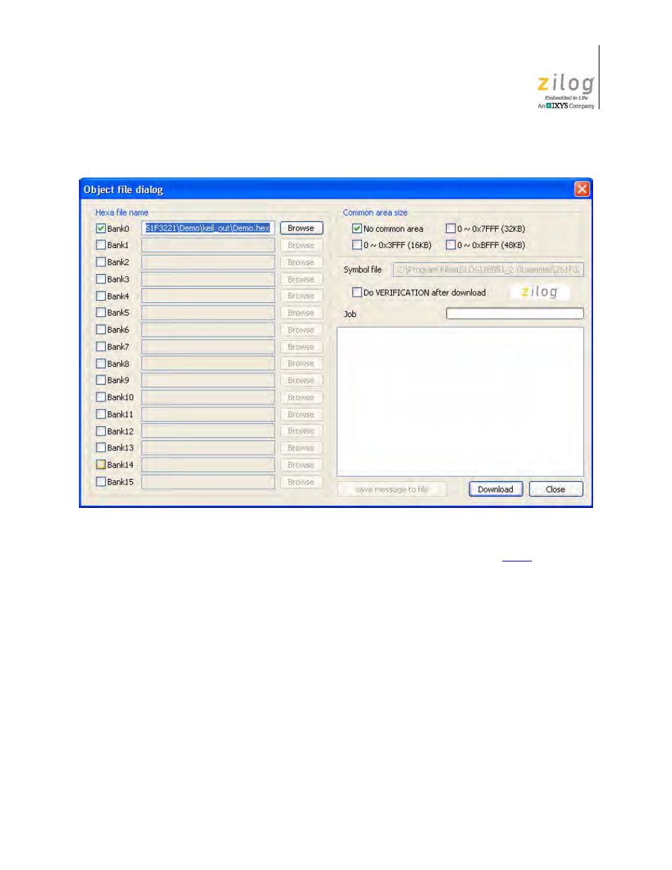 Figure 17. object file dialog | Zilog Z51F3221 User Manual | Page 29 / 55