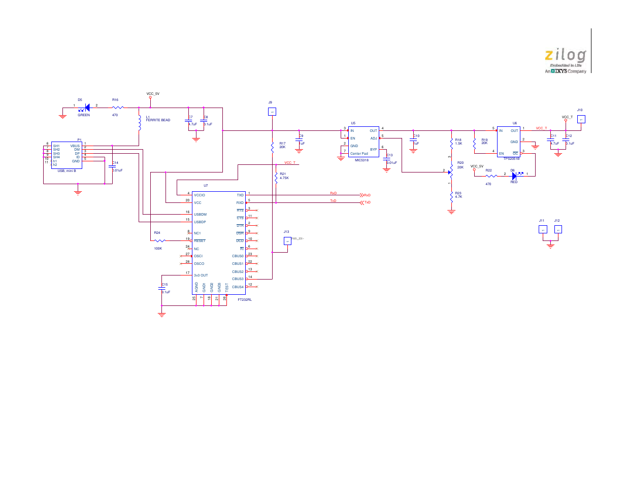 Figure 33. z51f3221 development board, #2 of 2, Of th | Zilog Z51F3221 User Manual | Page 46 / 55