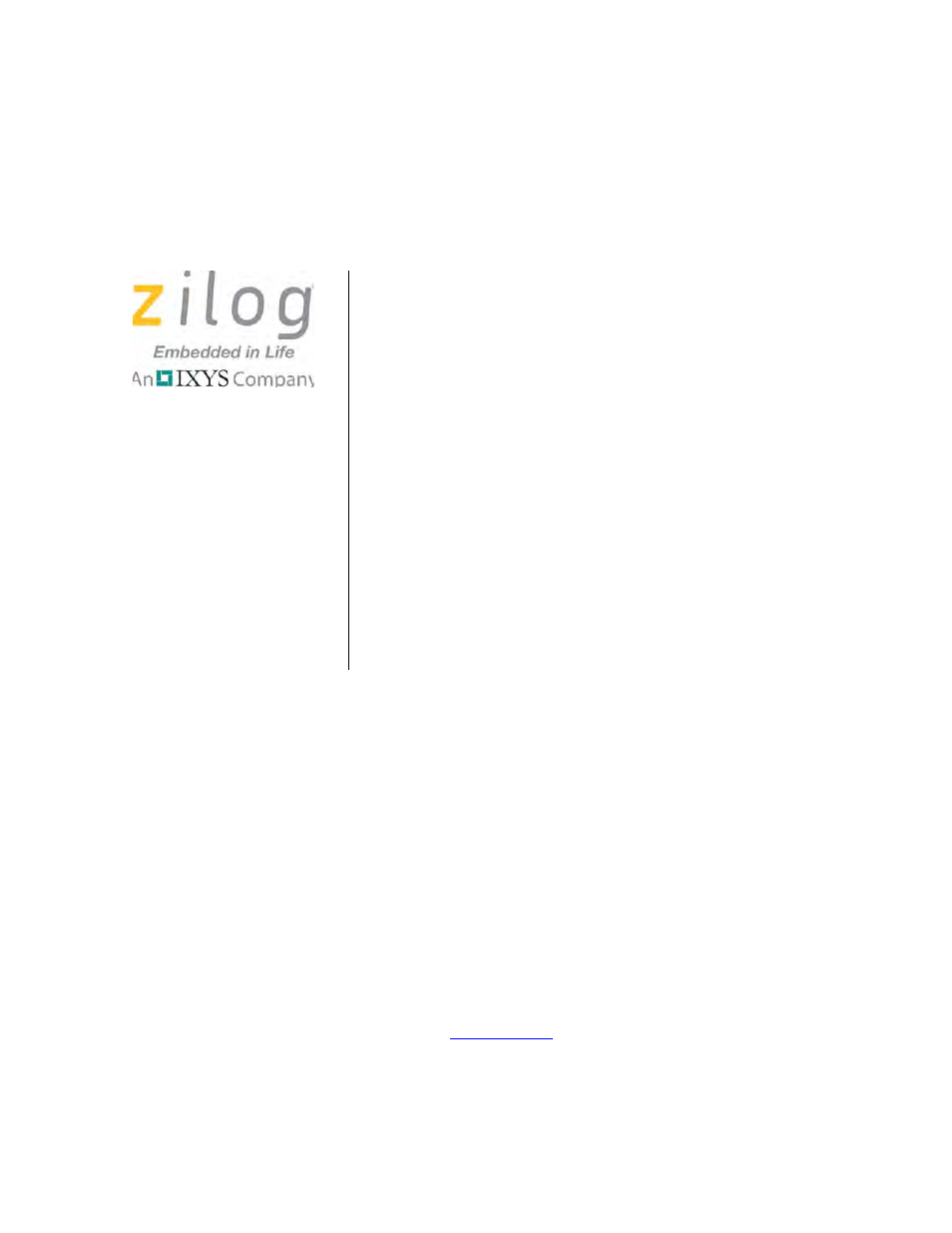 Zilog Z16F2810 User Manual | 11 pages