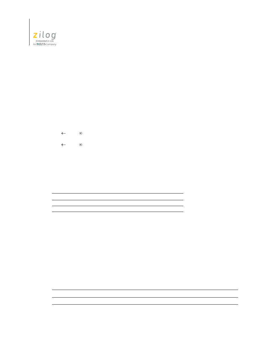 Smul | Zilog Z16F2810 User Manual | Page 174 / 216