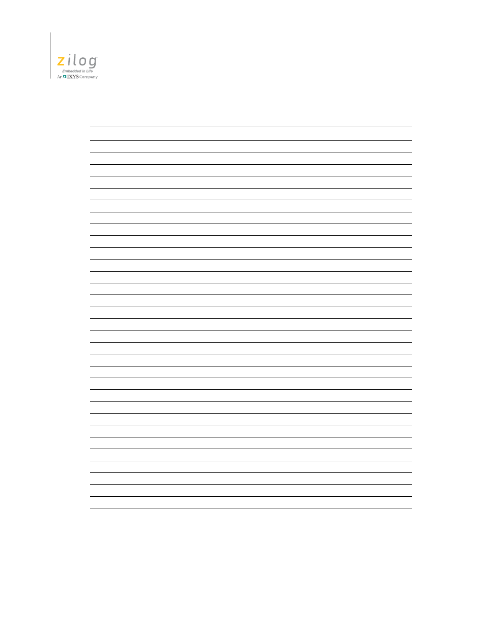 Zilog Z16F2810 User Manual | Page 192 / 216