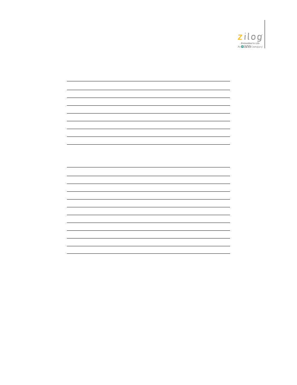 Table 11, Cpu control instructions, Table 12 | Program control instructions | Zilog Z16F2810 User Manual | Page 41 / 216