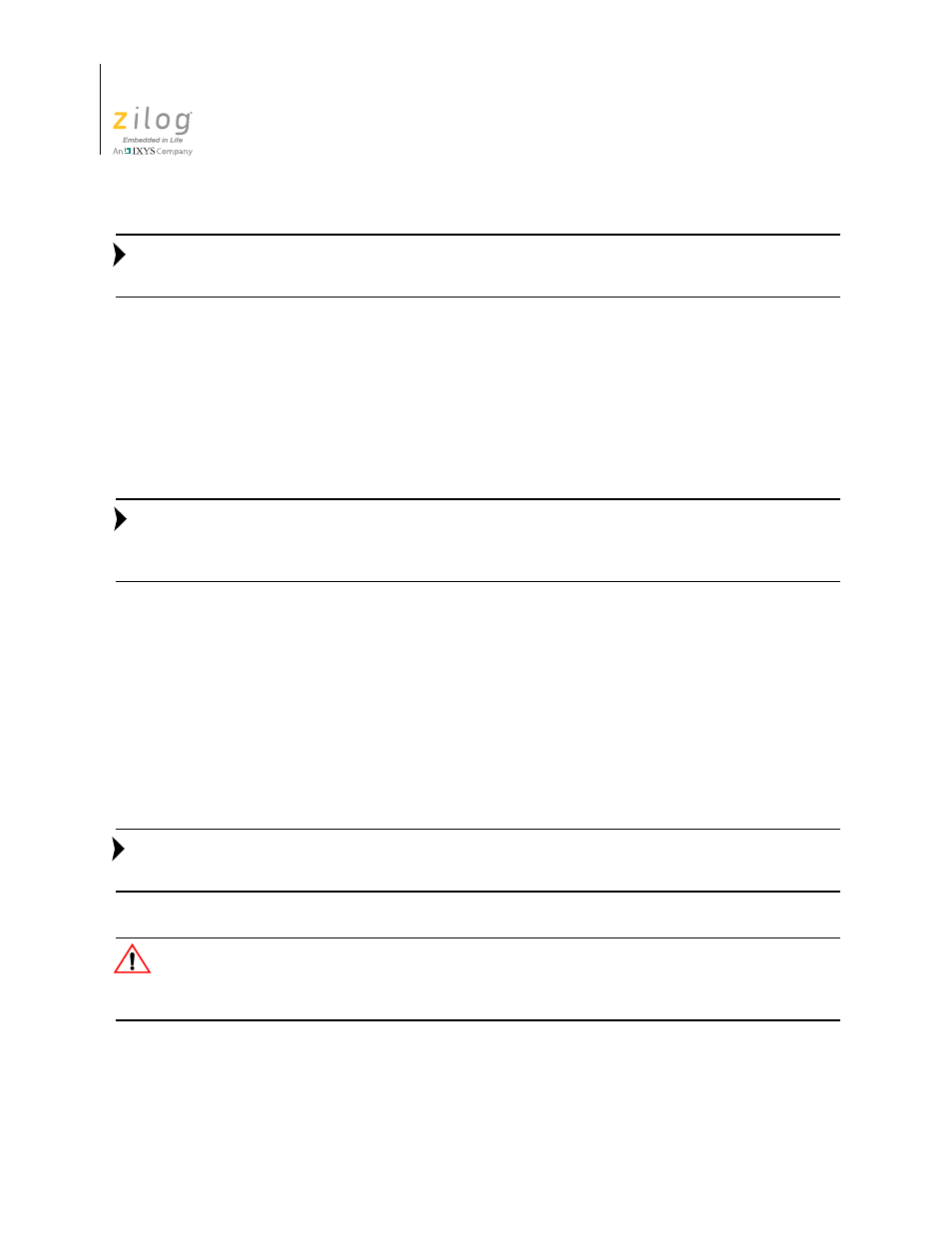 Illegal instruction | Zilog Z16F2810 User Manual | Page 68 / 216