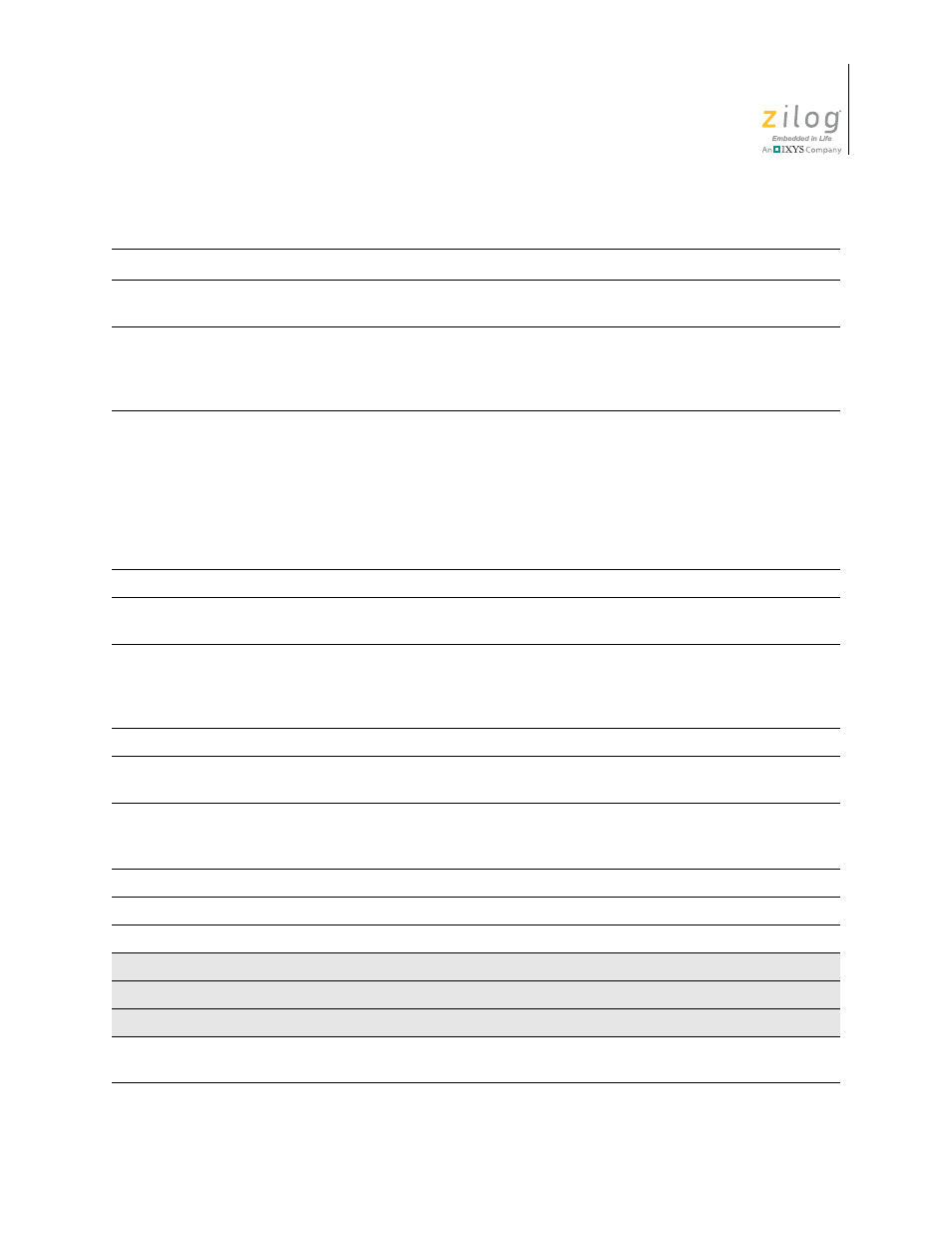 Zilog Z16F2810 User Manual | Page 75 / 216