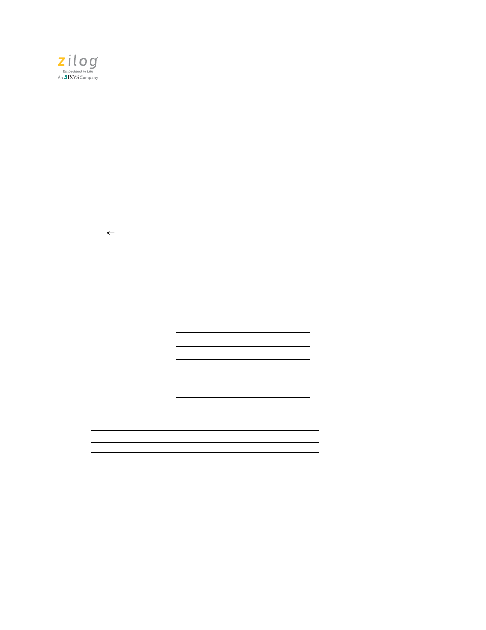 Table 21, Truth table for and, L and ins | 74) stores a 1 | Zilog Z16F2810 User Manual | Page 90 / 216