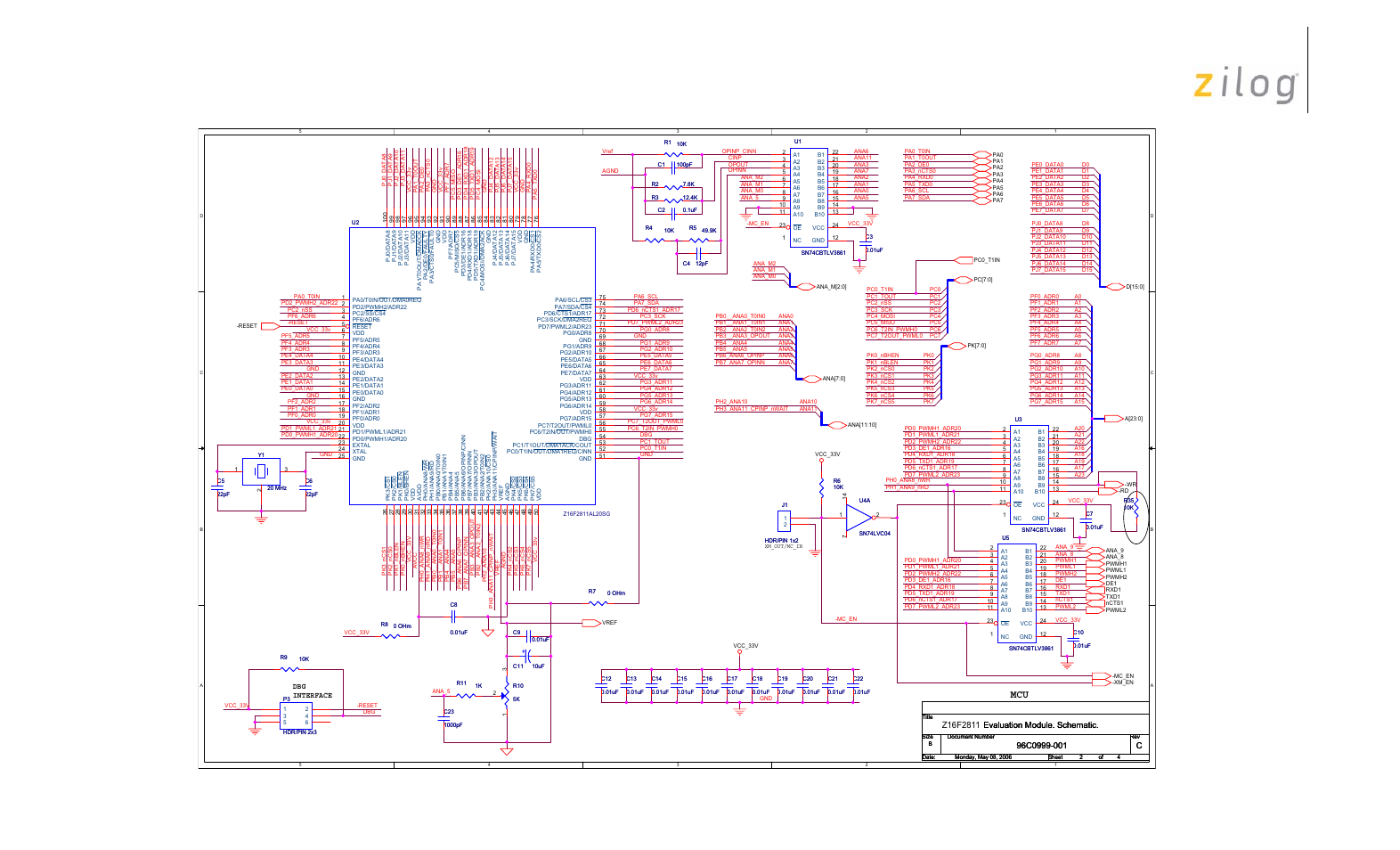 Zilog Z16F2810 User Manual | Page 17 / 20