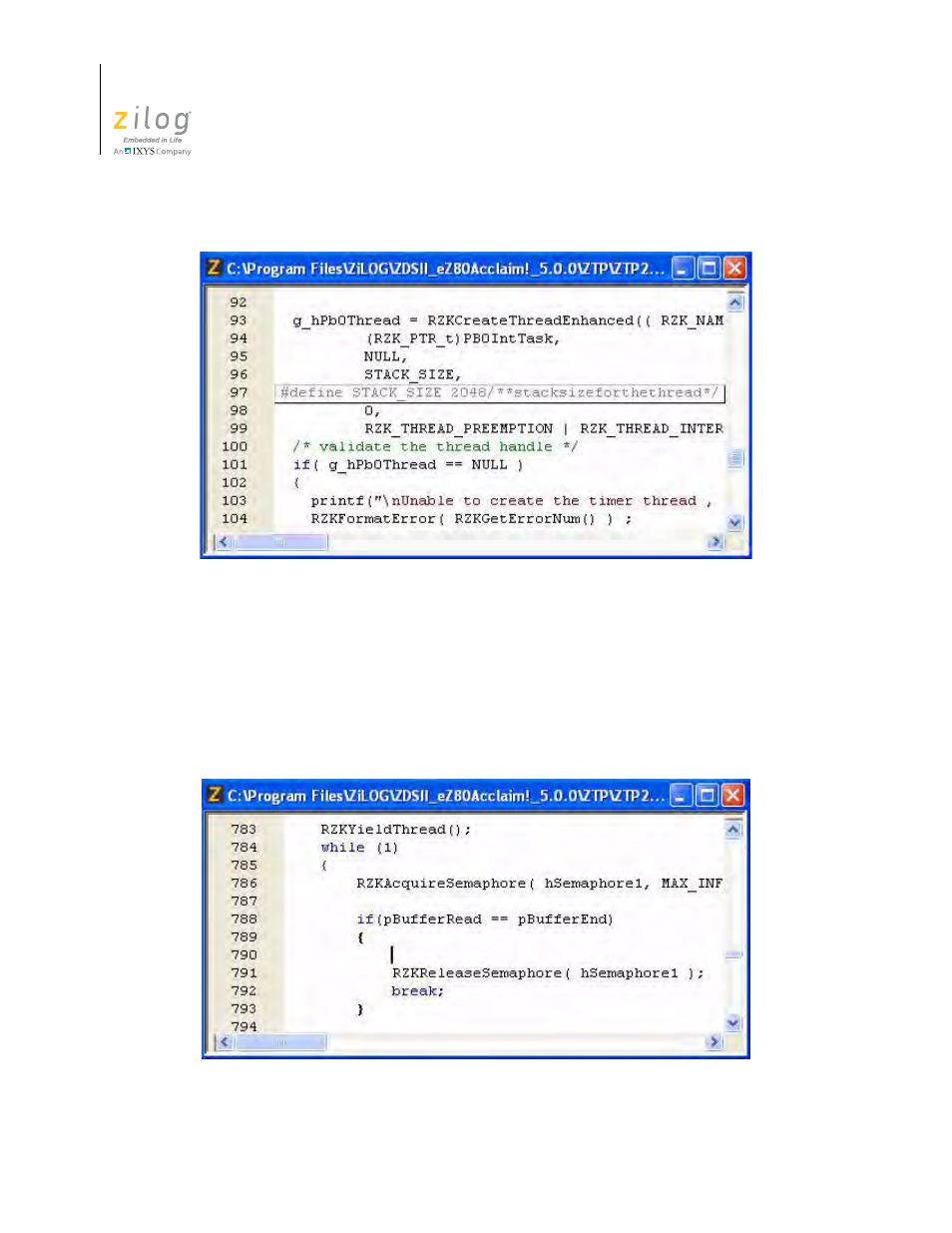 Highlighting and finding matched braces, Figure 111. type info tips, Figure 112. highlighting matching braces | Zilog ZUSBOPTS User Manual | Page 168 / 520